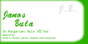 janos bula business card